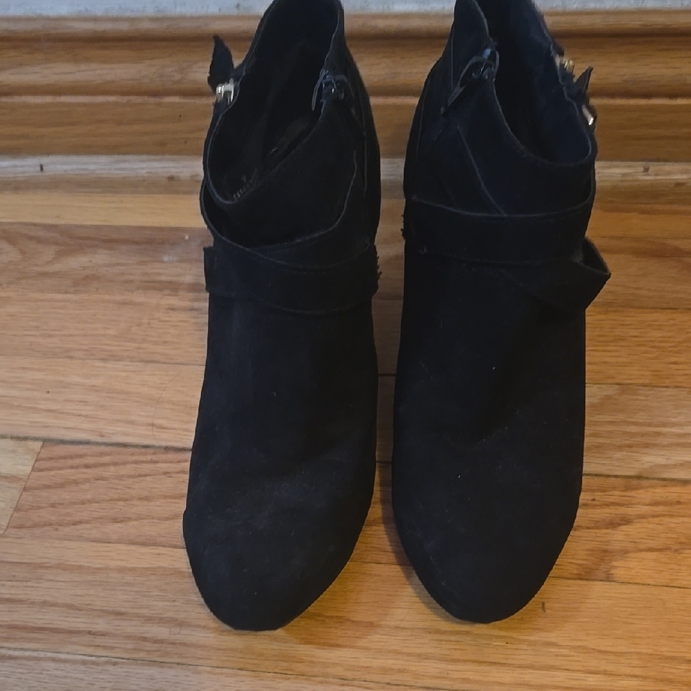 Women's Black Suede Ankle Boots